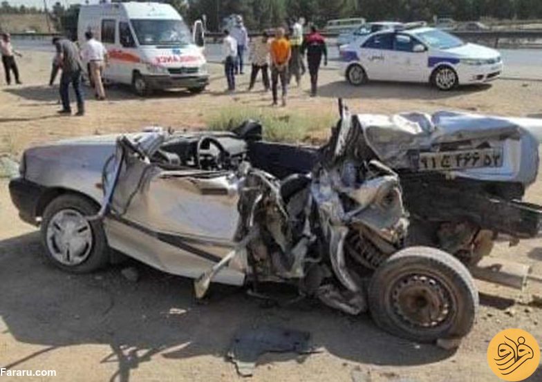 (عکس) تصاویر دلخراش صحنه تصادف منجر به فوت ترنم شاهین‌زاده
