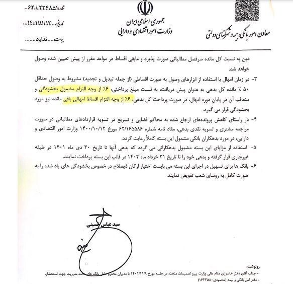 تمدید مهلت بخشودگی جرایم دیرکرد بدهکاران بانک‌ها
