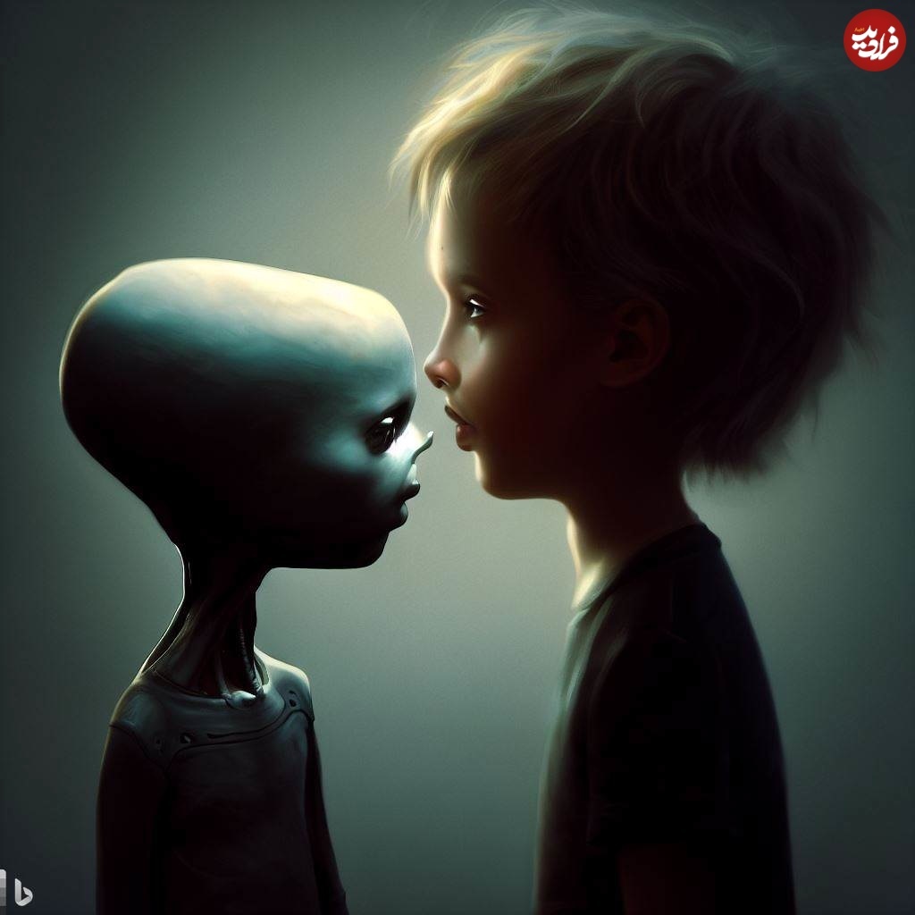 (تصاویر) نوزاد حاصل از ازدواج یک انسان و یک آدم فضایی چه شکلی خواهد بود؟