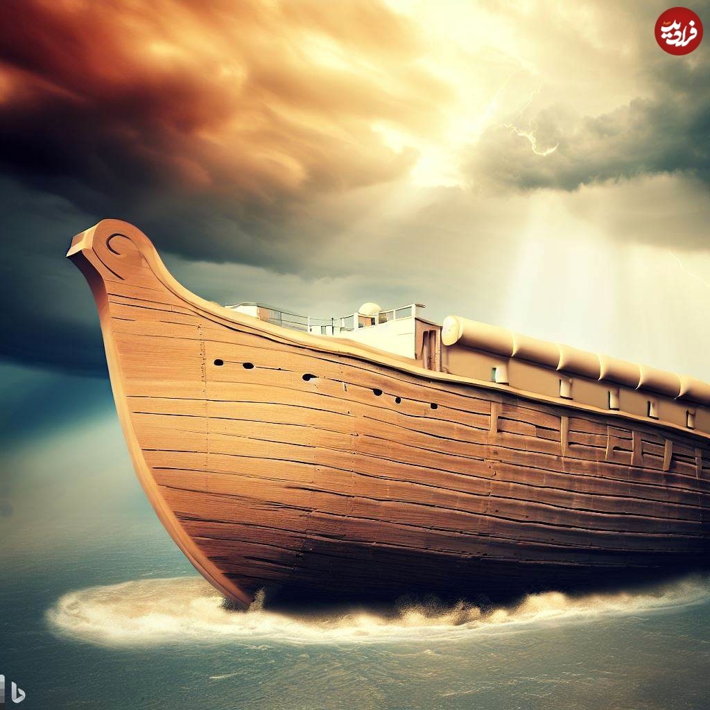 (تصاویر) کشتی حضرت نوح (ع) یک روز پیش از طوفان از نگاه هوش مصنوعی