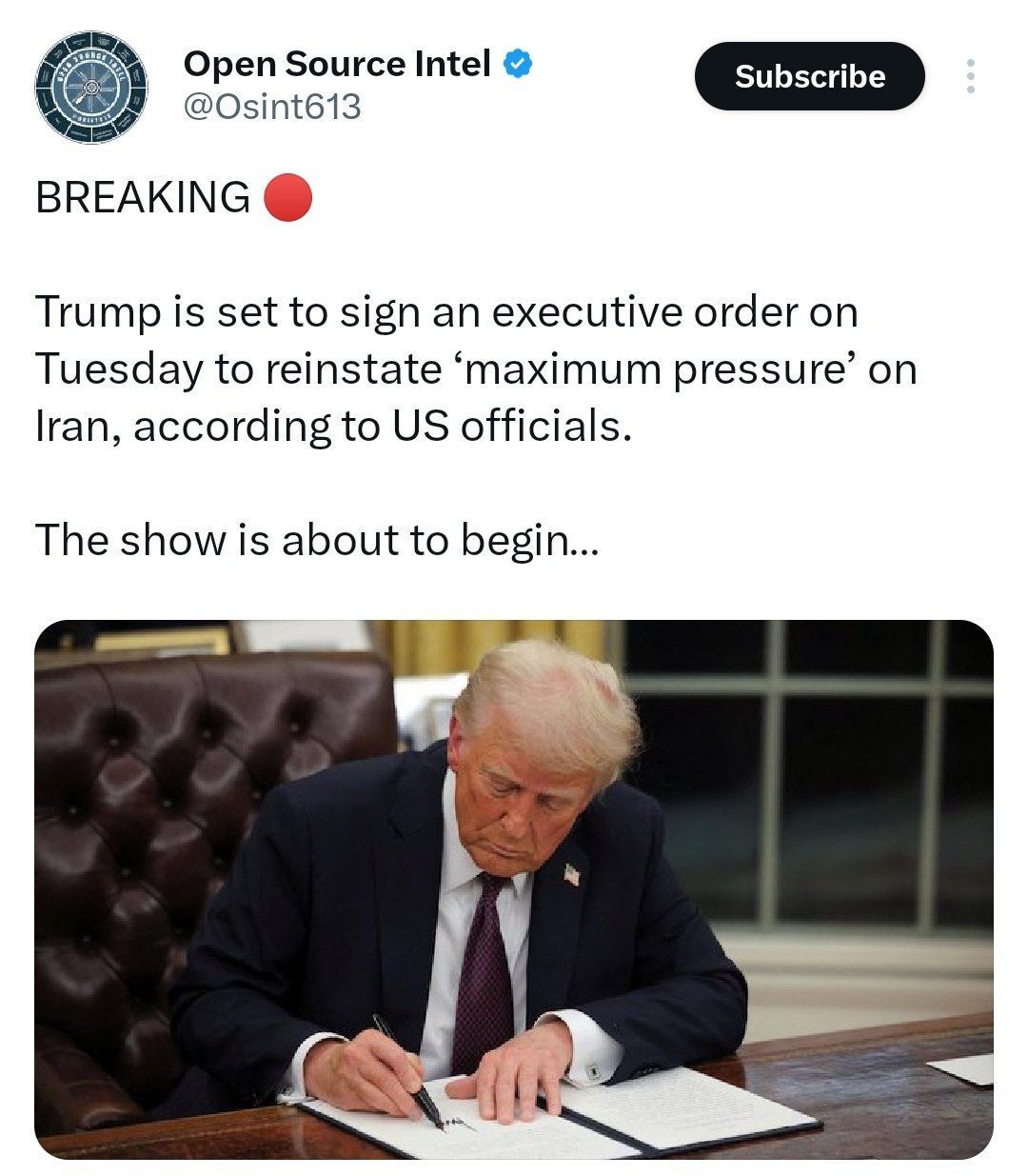 فرمان ترامپ علیه ایران تکذیب شد