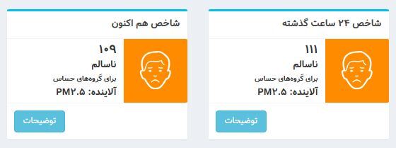 شاخص آلودگی هوای تهران؛ امروز ۱۷ بهمن