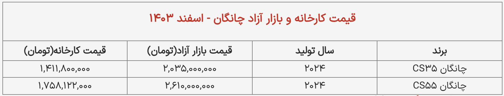اختلاف قیمت بازار آزاد و کارخانه چانگان چقدر است؟