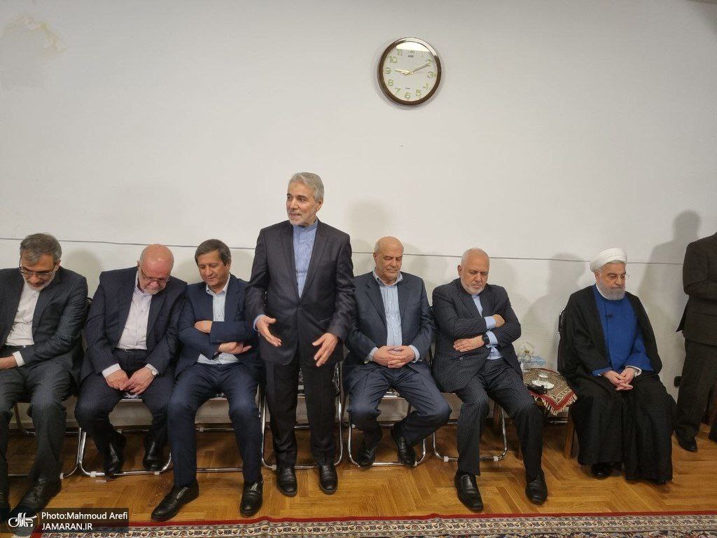 تصویر؛ ظریف و همتی در دیدار نوروزی با حسن روحانی