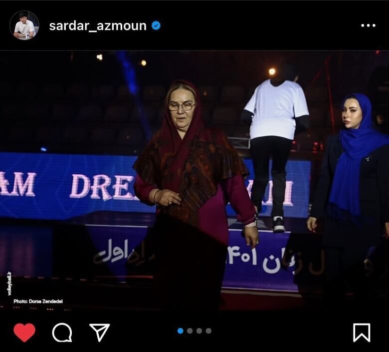 (تصویر) سنگ تمام سردار آزمون برای تولد مادرش