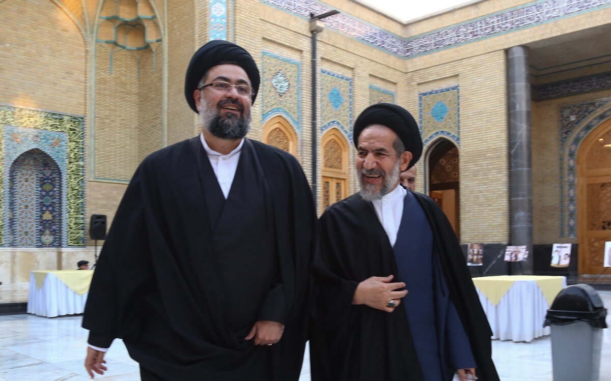 تصویری جالب از خوش و بش برادر سیدحسن خمینی و امام جمعه تهران