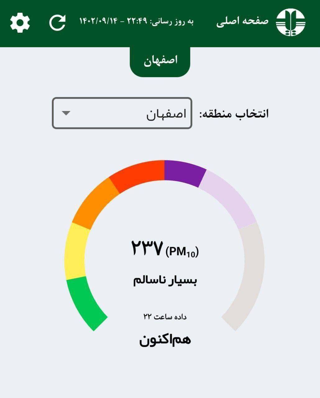 آلودگی اصفهان