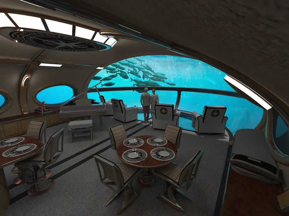 (تصاویر) طراحی خیره کننده برای ساخت لاکچری‌ترین زیردریایی جهان به شکل یک ماهی