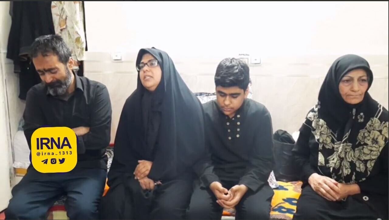 مادر مستشار نظامی شهید شده در حمله اسرائیل