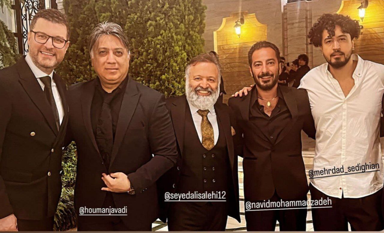 (تصویر) نوید محمدزاده و چند بازیگر در مراسم عروسی حسین سلیمانی