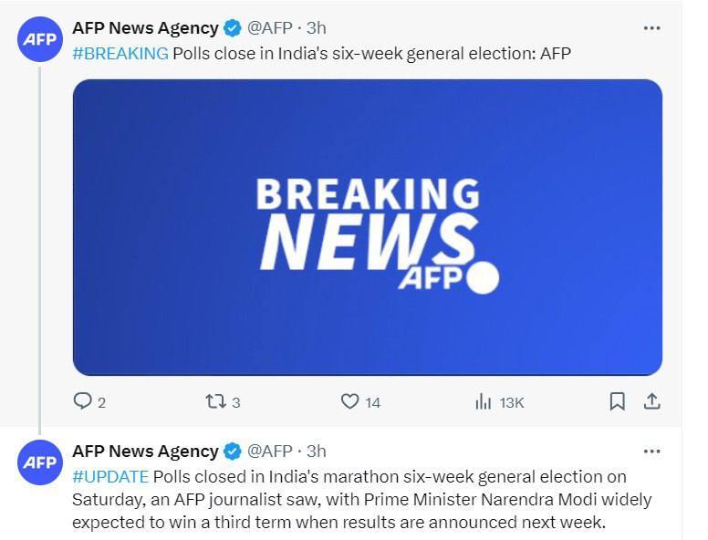 اتمام انتخابات در هند