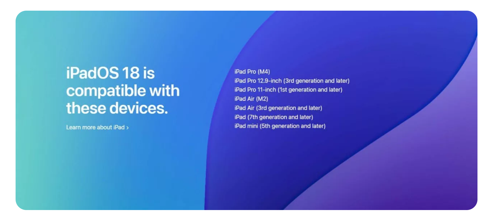iPadOS ۱۸ با گزینه‌های شخصی‌سازی هوم‌اسکرین و ماشین حساب از راه رسید