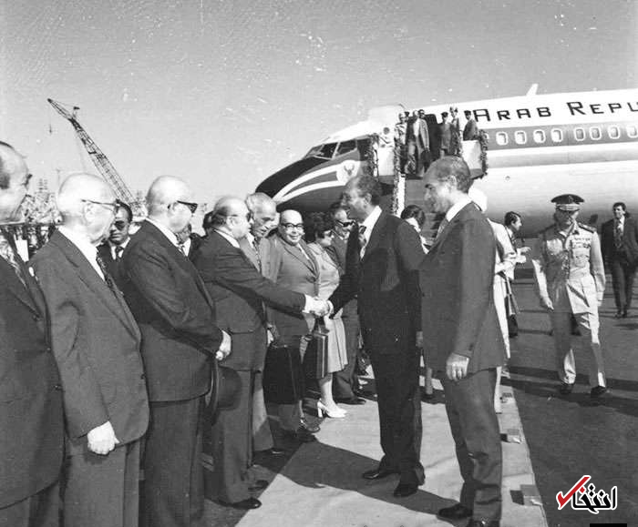 (عکس) ۴۸ سال قبل؛ رئیس جمهور مصر در تهران