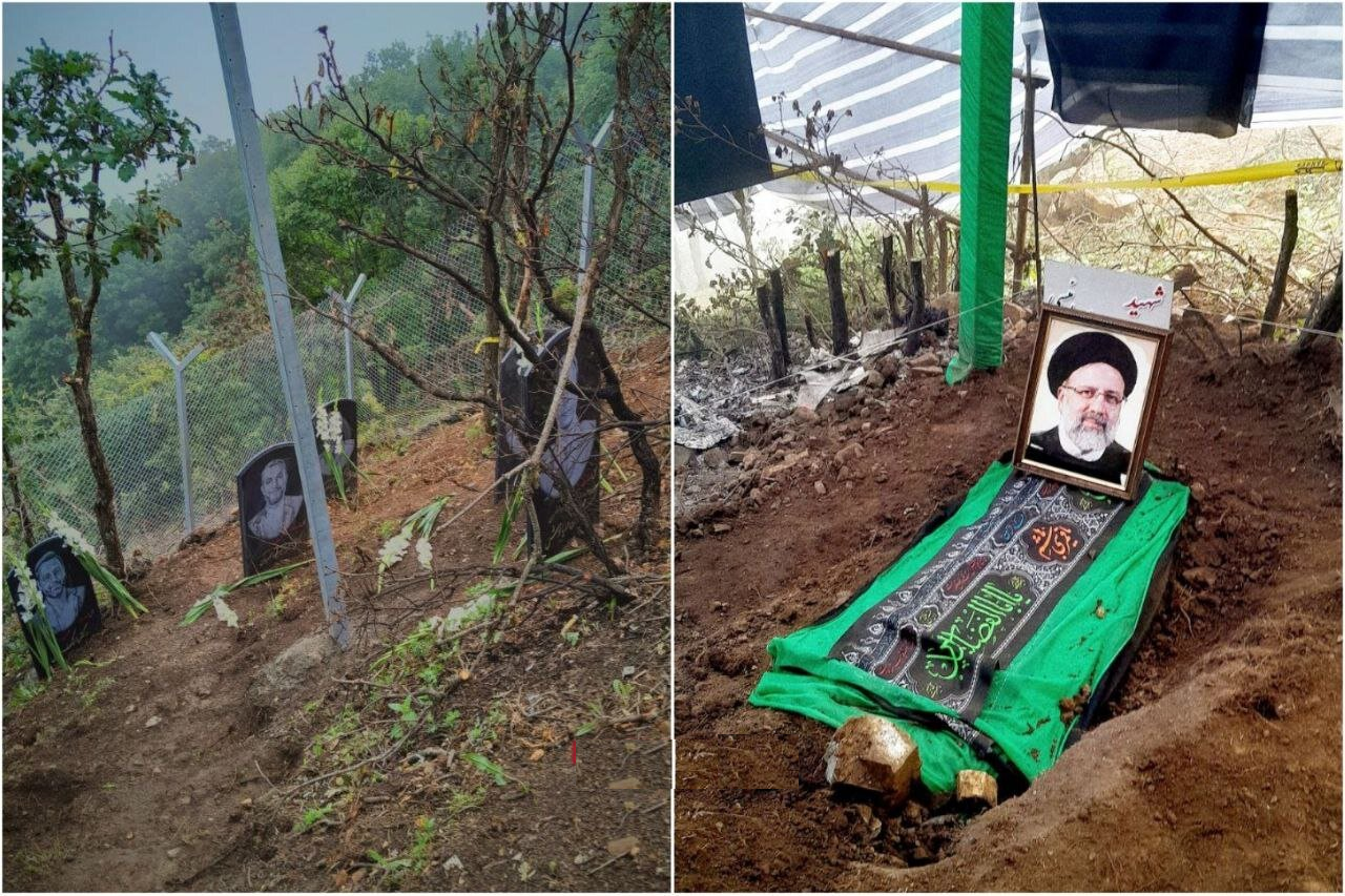 (ویدیو) تصاویر جدید از محل سقوط بالگرد رئیس‌جمهور