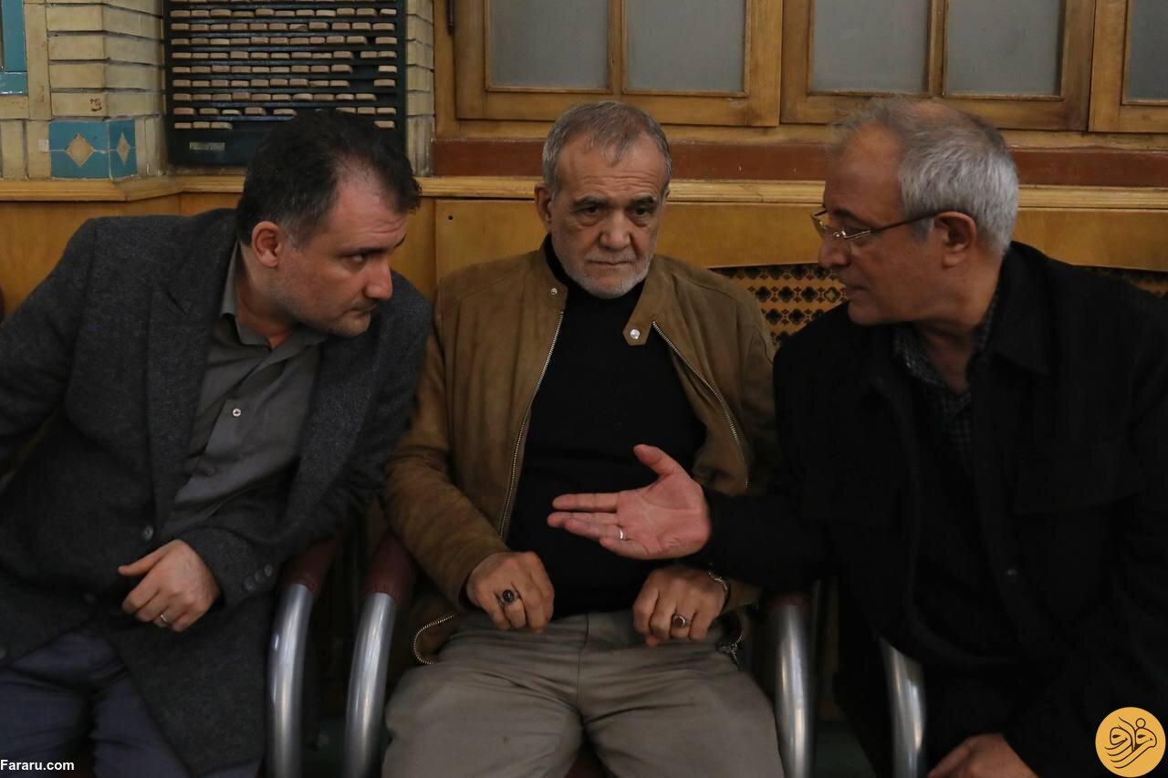 (عکس) مسعود پزشکیان در مراسم همسر این چهره فوتبالی