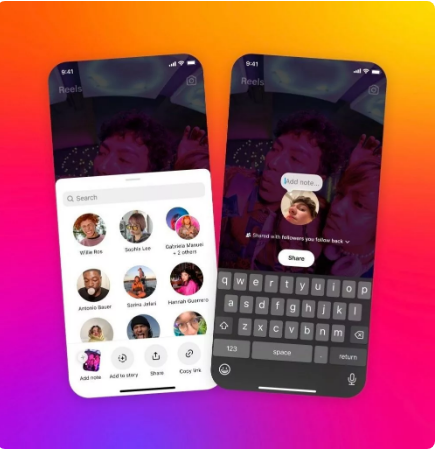 قابلیت جدید اینستاگرام: اکنون می‌توانید روی ریل‌ها و پست‌ها، نوت‌های موقت قرار دهید