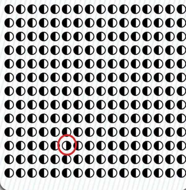 (تصاویر) دایره متفاوت را در ۵ ثانیه پیدا کنید!