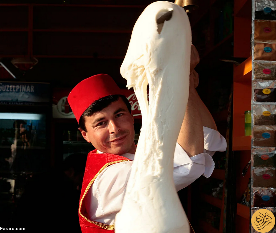 دندورمه: بستنی ترک که با چاقو و چنگال خورده می‌شود!