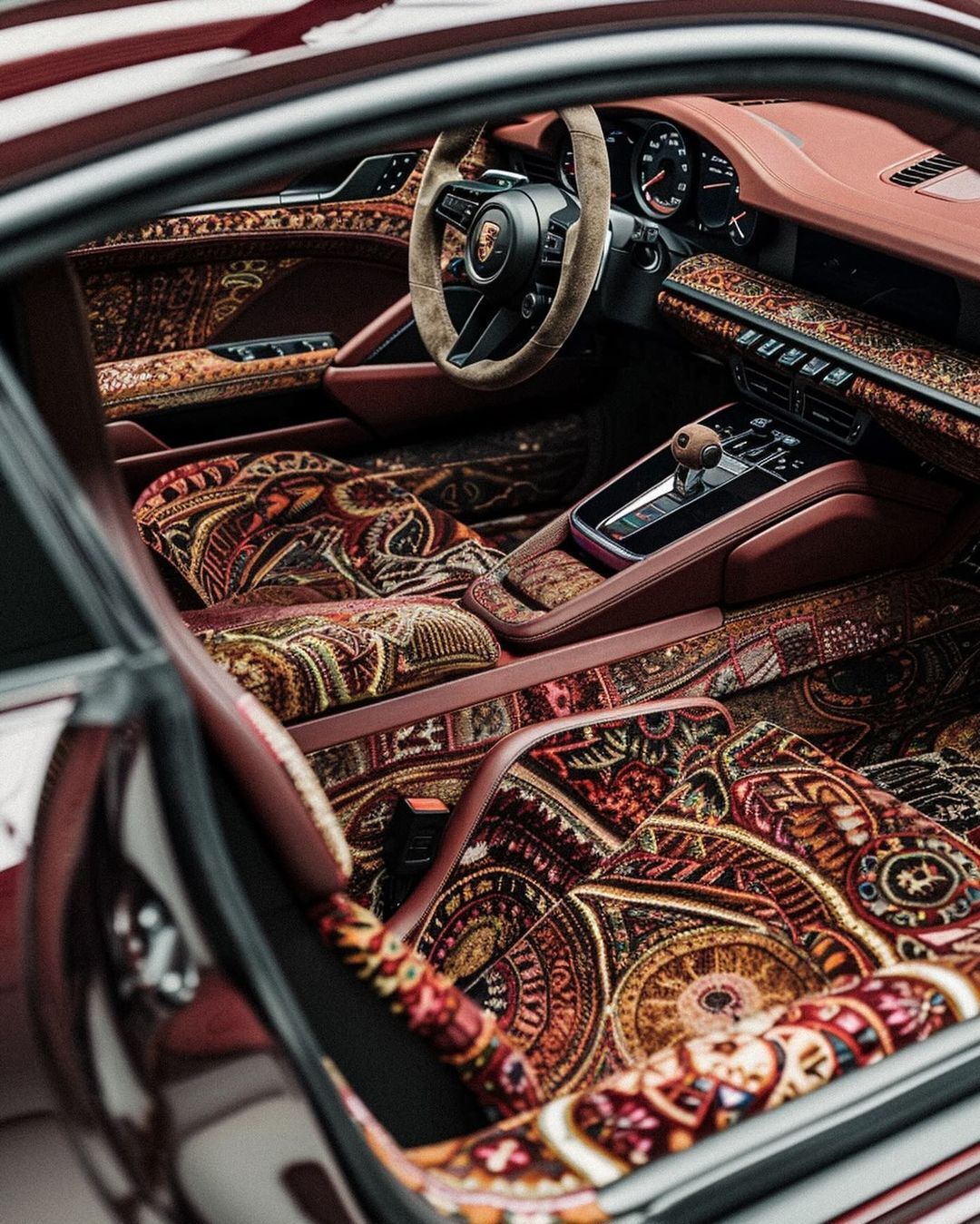 (عکس) پورشه با کاور بدنه فرش