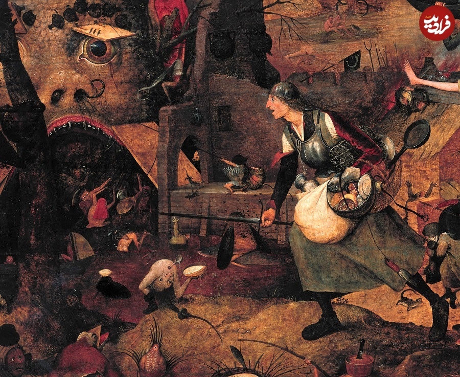 زنی که جهنم را غارت می‌کند؛ صحنه‌های عجیب یک نقاشی ۴۵۰ ساله