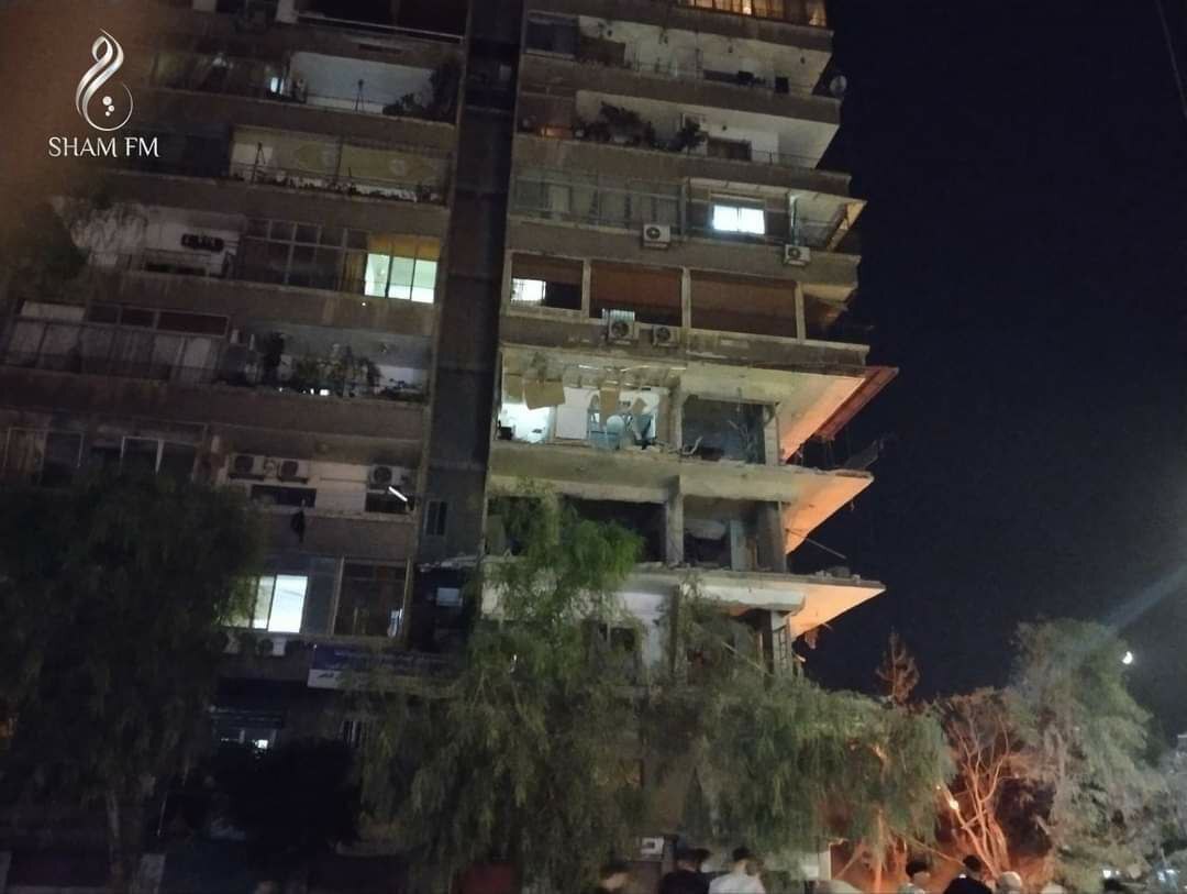 (ویدیو) حمله اسرائیل به نزدیکی سفارت ایران در سوریه