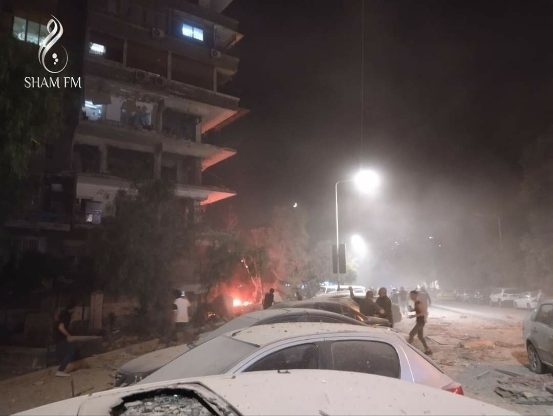 (ویدیو) حمله اسرائیل به نزدیکی سفارت ایران در سوریه