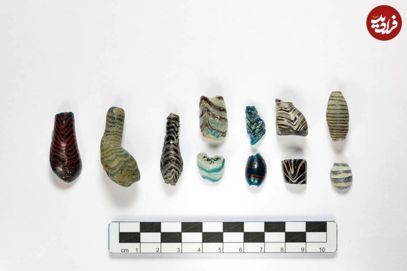 کارگاه شیشه‌گری با شیشه‌های رنگارنگ بعد از ۳ هزار سال از زیر خاک بیرون آمد