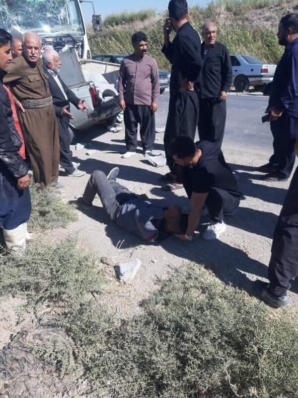 وانتی که مُچاله شد، اما راننده سالم ماند