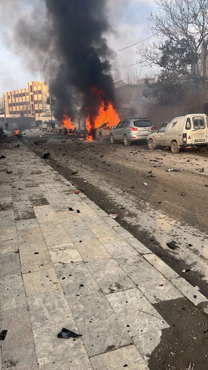 (ویدئو) انفجار خودرو بمب‌گذاری شده در شمال سوریه